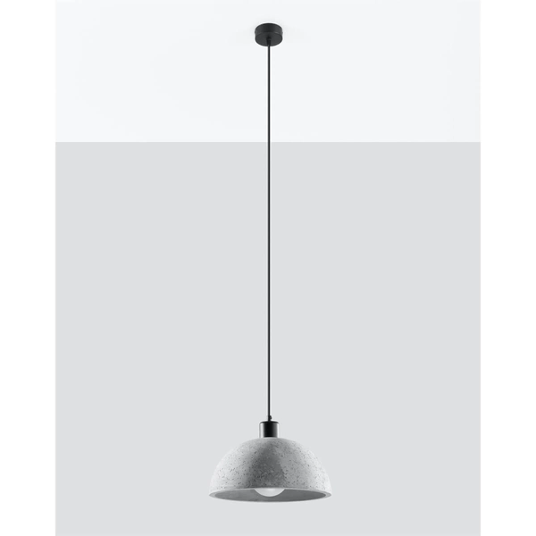 Betonowa lampa wisząca SL.0847 kopuła nad wyspę szara