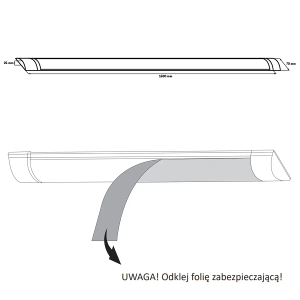 Oprawa liniowa podszafkowa 325594 LED 50W 4000K listwa biała