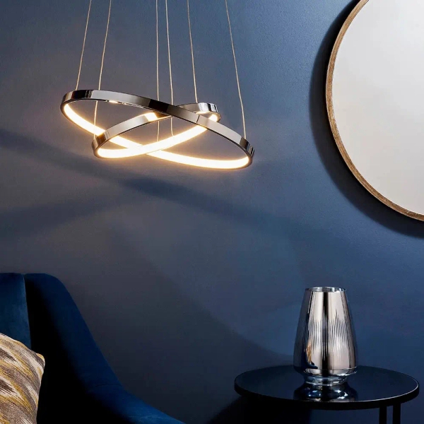 Pierścieniowa lampa wisząca Kline KLINE-2CH LED 28W 3000K chrom