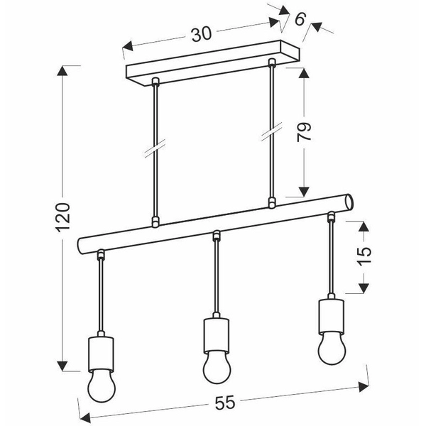 Lampa wisząca IZZY 33-78063 loftowa metalowy zwis hygge czarny drewno