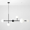 Wisząca lampa DIONE 1092K1 Aldex modernistyczna kule szklane sticks czarne