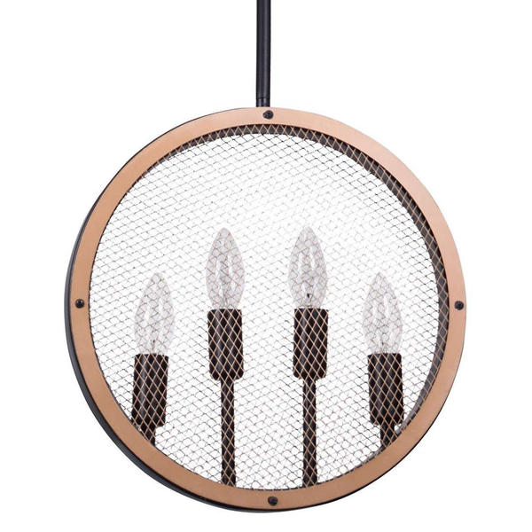 LAMPA wisząca ARETE 312907 Polux rustykalna OPRAWA okrągła ZWIS świecznikowy złoty czarny