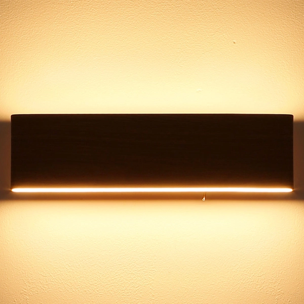 LAMPA ścienna SIEGFRIED 41751W-12 Globo prostokątna OPRAWA kinkiet LED 12W 3000K metalowy drewno