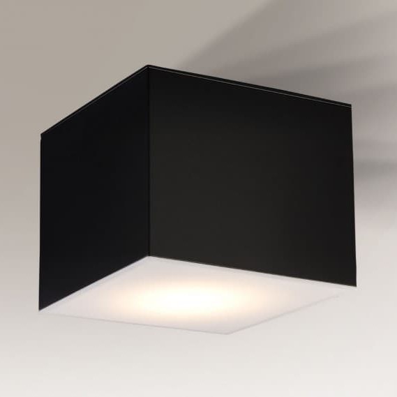 Sufitowa lampa kostka ZAMA 1186 Shilo kwadratowa do sypialni czarna