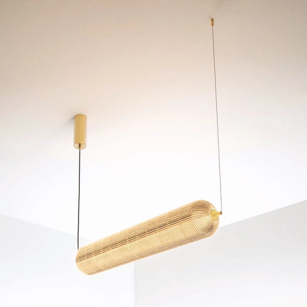 Lampa zwisająca do sypialni TIPUANI LE44627 LED 40W 3000K podłużna złota przezroczysta