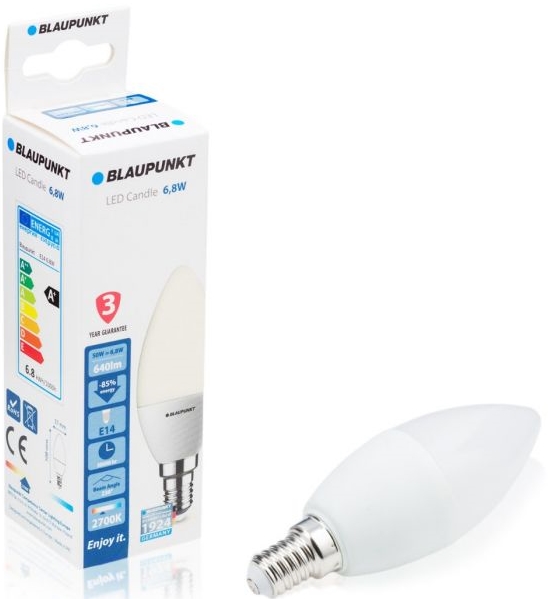 Żarówki 4 sztuki Blaupunkt E14-7W-WW-4 LED 7W 2700K białe 