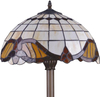 Lampa podłogowa Witraż K-F161122 do salonu brązowa