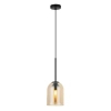 Wisząca lampa nad stół Elaris LP-8103/1P AM szklana bursztynowa czarny