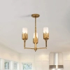 Potrójna lampa wisząca Sawgrass QN-SAWGRASS-3-DG-O tubki białe złote