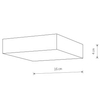 Lampa sufitowa kwadratowa Lid Square 10421 Nowodvorski LED 25W 3000K biała