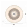 Plafon sufitowy VERTIGO biały glamour LED 30W 2700-5000K z pilotem regulowana barwa 14383-16