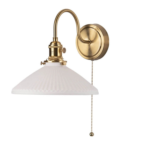 Ścienna lampa do sypialni Hadano HAD0740-10 ceramiczna mosiądz biały