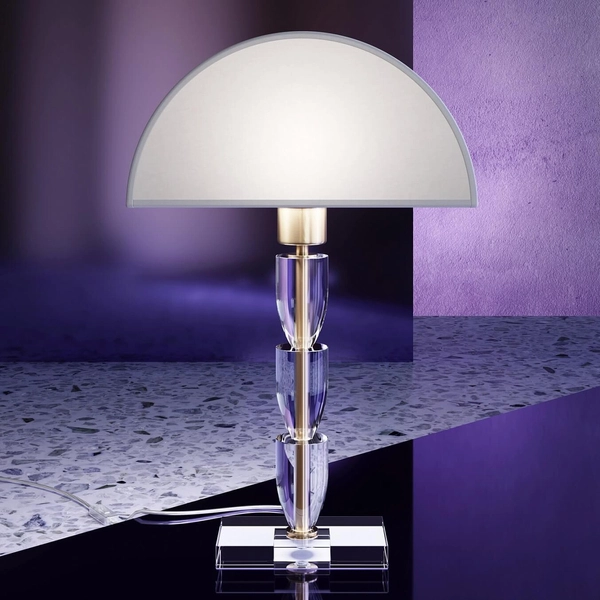 Lampa stojąca biurkowa Prima Z034TL-01BZ grzybek biała