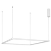 LAMPA wisząca JAEN LE41428 Luces Exclusivas minimalistyczna OPRAWA kwadratowy ZWIS LED 50W 3000K metalowy biały