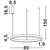 Wisząca lampa do salonu ring BARI LE44319 LED 77W 3000K brązowy