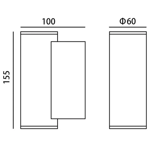 Ogrodowy kinkiet elewacyjny Lenta OWL-2804-2-4K Italux LED 14W 4000K IP54 czarny