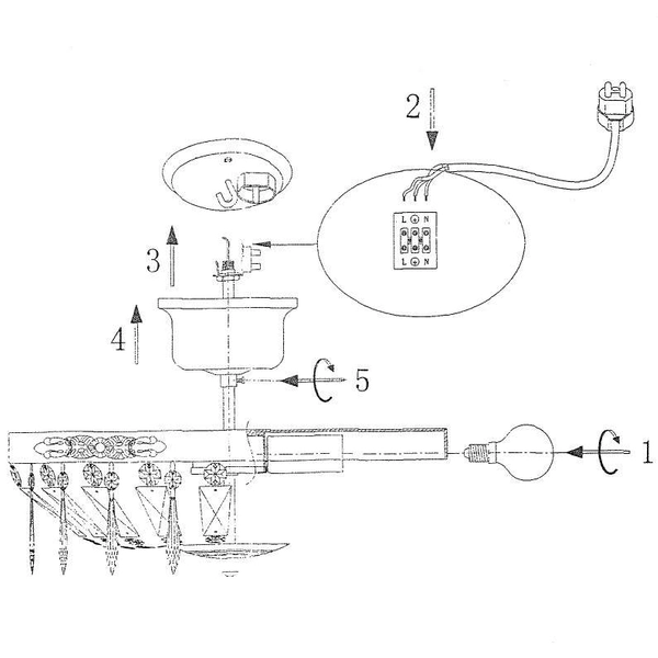 Pałacowa LAMPA sufitowa HOVDALA 100618 Markslojd metalowy plafon glamour kryształki crystals