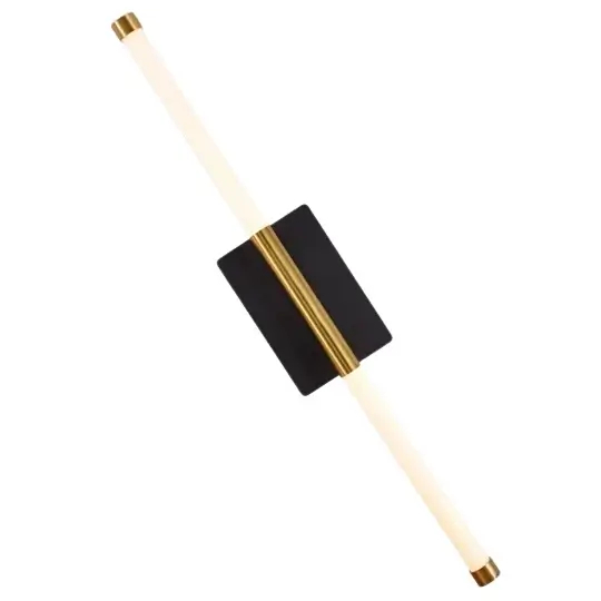 Kinkiet do sypialni Neo CGNEOW Copel LED 7W 3000K glamour tuba czarny mosiądz