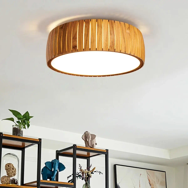 Okrągły plafon Barrel QN-BARREL-F-LED-50-TEAK LED 17W 3000K brązowy