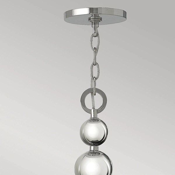 Wielopunktowy żyrandol do salonu Zelda HK-ZELDA8-PN Hinkley biały nikiel