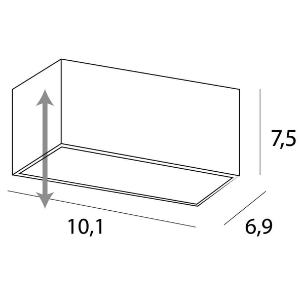 Oprawa prostokątna podtynkowa MODULAR H180.06 Maxlight do modułu biały
