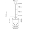 LAMPA okrągła Stesso Cromo S Orlicki Design abażurowa OPRAWA wisząca w stylu klasycznym kremowa chrom