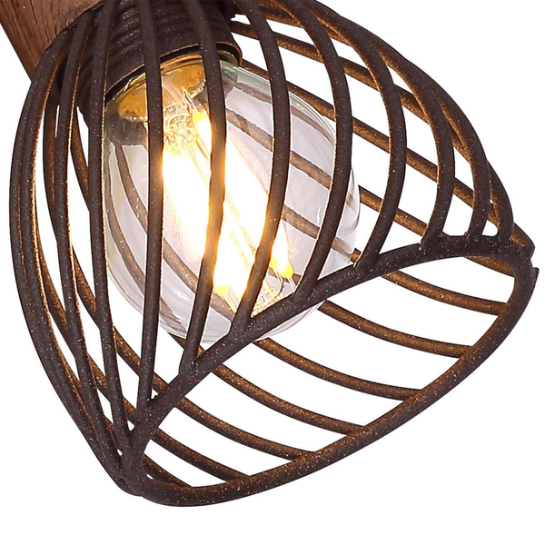 Kinkiet LAMPA ścienna ISABELLE 54817-1 Globo rustykalna OPRAWA metalowa klatka art deco rdzawa