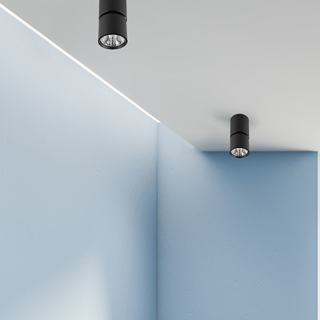 Sufitowa LAMPA plafon BONIVA SPL-2854-1-SC-BL Italux regulowana OPRAWA metalowy LED 5W 3000 K spot reflektorek czarne