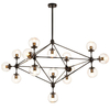 Designerska lampa wisząca Astrifero ST-9047-15 transparent Step geometryczna czarna