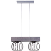 LAMPA wisząca MILAN 31572 Sigma industrialna OPRAWA metalowe klatki ZWIS na belce drewno brązowy