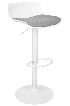 Obrotowe krzesełko hoker Snap Bar Tap z oparciem białe