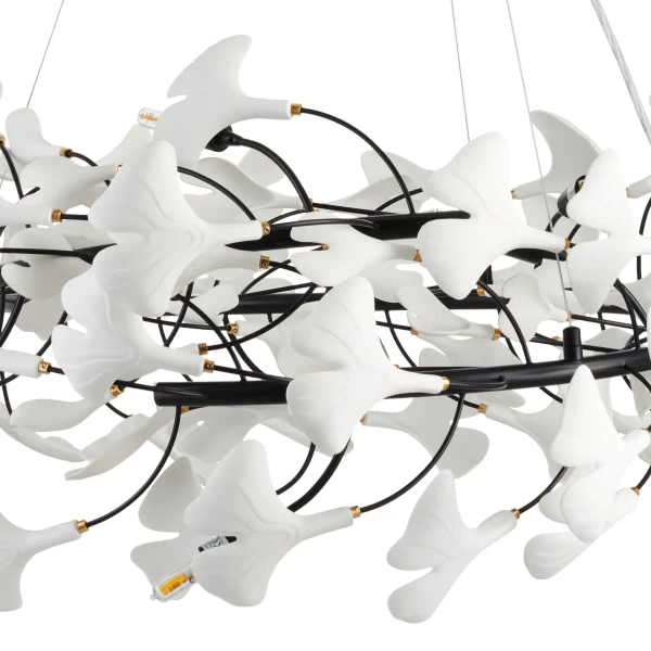 Lampa wisząca dekoracyjna BOTANIKA XY080P-150 złota biała metalowa G9 15-punktowa nad stół