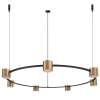 Jadalniana wisząca lampa Kodo 5 41330 ring sople czarny złoty