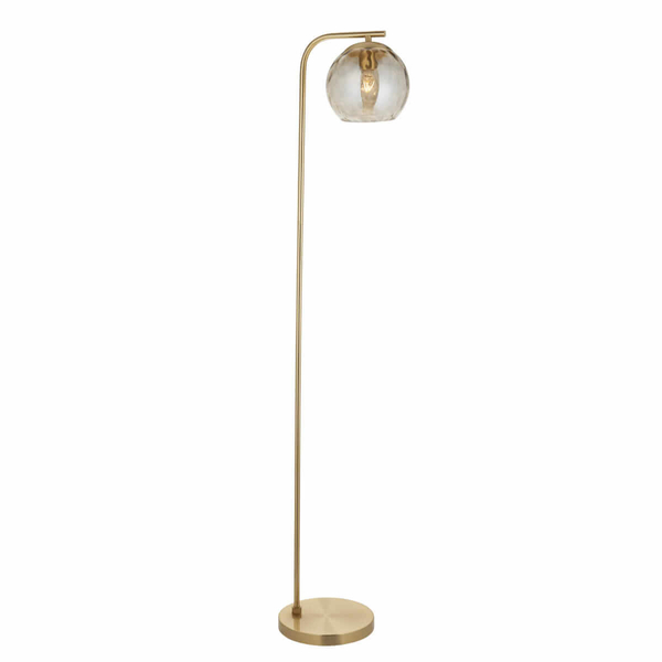 Kulista lampa podłogowa Dimple 98271 Endon szkło złota przezroczysta
