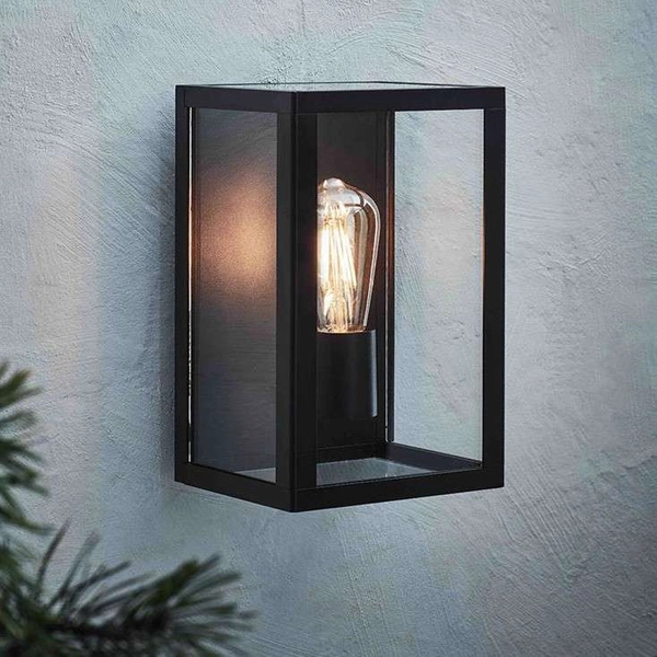 Ogrodowa LAMPA ścienna PELHAM 107113 Markslojd elewacyjna OPRAWA kinkiet zewnętrzny klatka skrzynka IP44 czarna