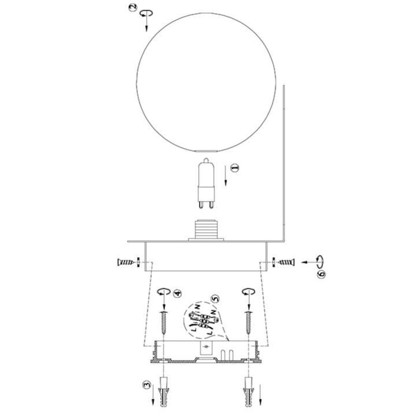 Kinkiet LAMPA ścienna ZENIT 107495 Markslojd metalowa OPRAWA łazienkowa kula szklana ball IP44 czarna biała