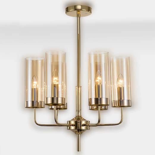6-punktowa lampa wisząca CGETER6 tuby do sypialni mosiądz