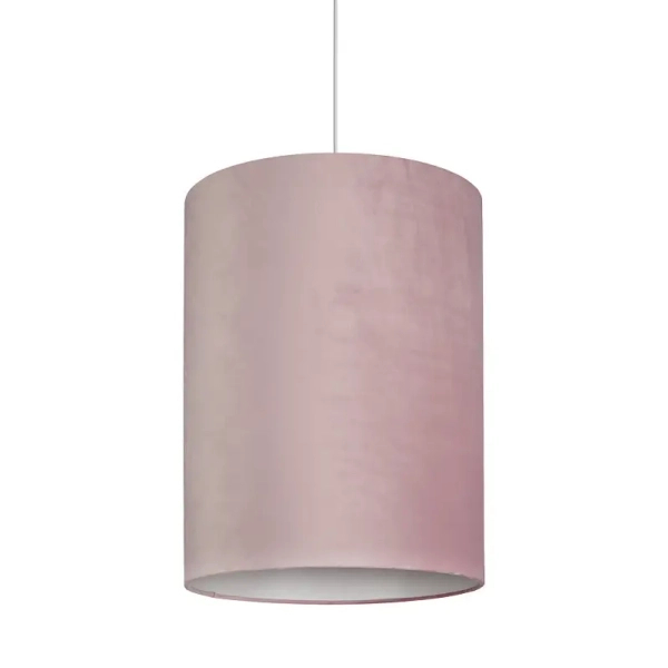 Tkaninowa lampa wisząca BARREL 8444 nad stół tuba różowa