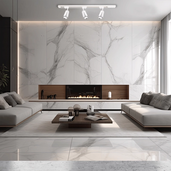 Lampa sufitowa tuba Flower ML0271 do szyny jednofazowej biały chrom