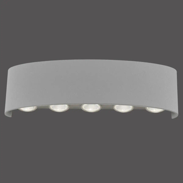 Ogrodowy kinkiet srebrny Carlo LED 8W 3000K elewacyjny outdoor