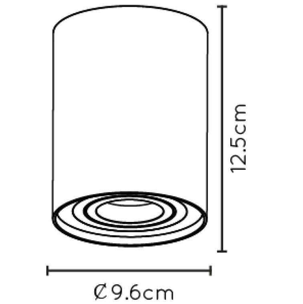Spot LAMPA sufitowa TUBE 22952/11/30 Lucide regulowana OPRAWA metalowa tuba czarna