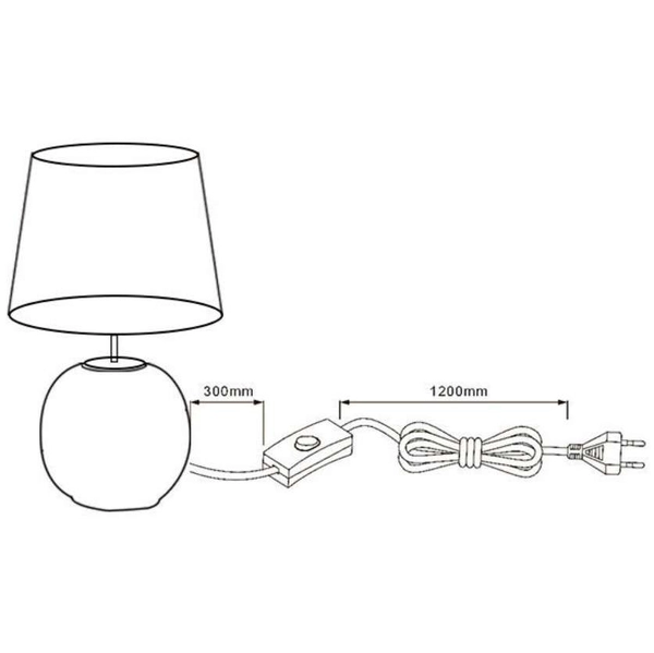Nocna LAMPKA stojąca EUDORA DL015-50821 RL Light stołowa LAMPA abażurowa na biurko ceramiczna zielona złota