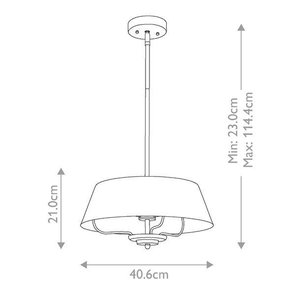 Mosiężna lampa wisząca Luella KL-LUELLA-3P-BNB Kichler metalowa mosiądz