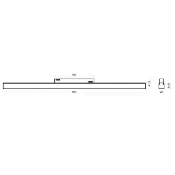 Oprawa szynowa Magneto Abigali LWQ-M07S LED 24W ściemnialna czarna 
