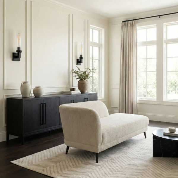 Kinkiet ścienny QUINCY czarny metalowy szklany E27 1-punktowy do jadalni W01842BK