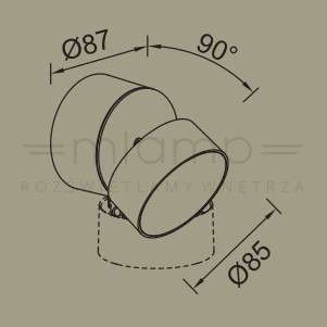 Lampa ścienna TRUMPET 5626101125 LED 8W 4000K elewacyjny IP54 grafitowy