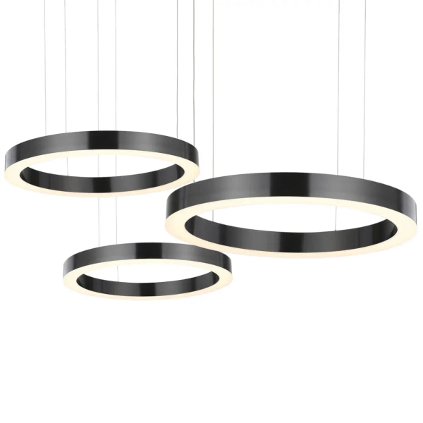 Pierścieniowa lampa wisząca Circle ST-8848-40+60 black Step LED 279W ringi czarne