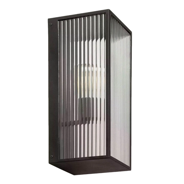 Elewacyjna lampa Gardena Moderno ABR-KZM-E27 Abruzzo szkło IP44 czarny