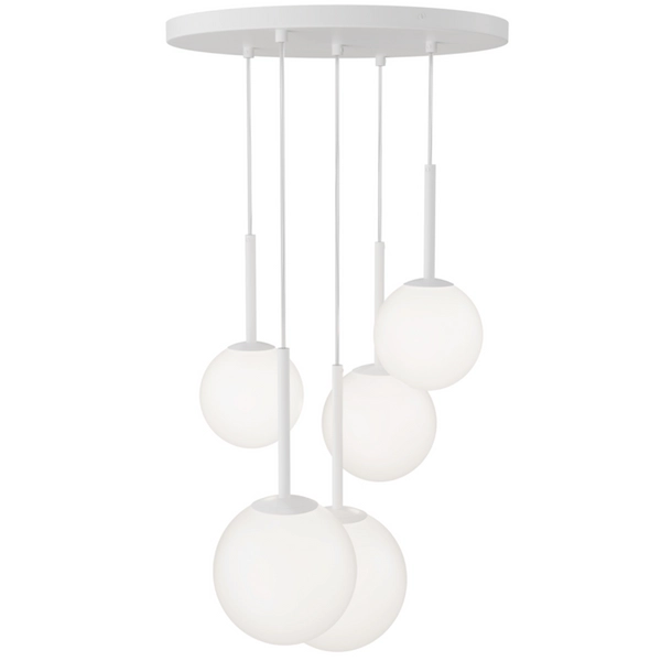 Zwisowa lampa Basic Form MOD321PL-05W szklane kule białe