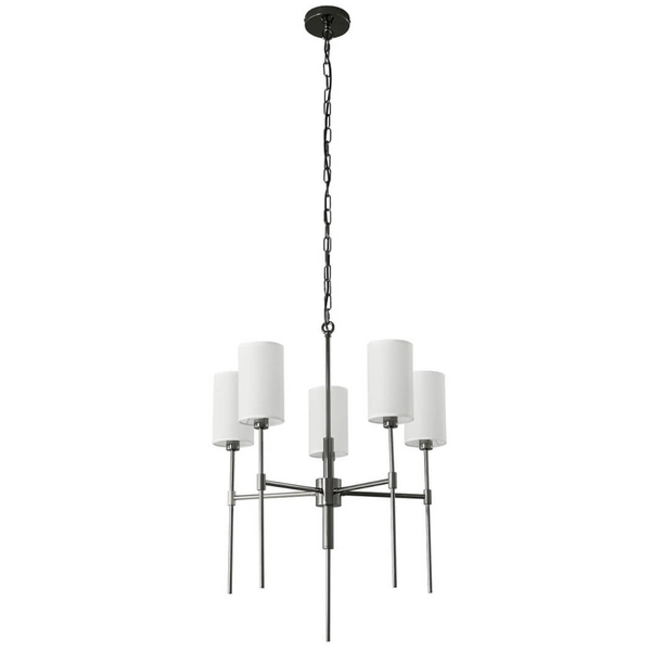 Wisząca lampa abażurowa DARLING ST-9501-5 BLACK czarny biały